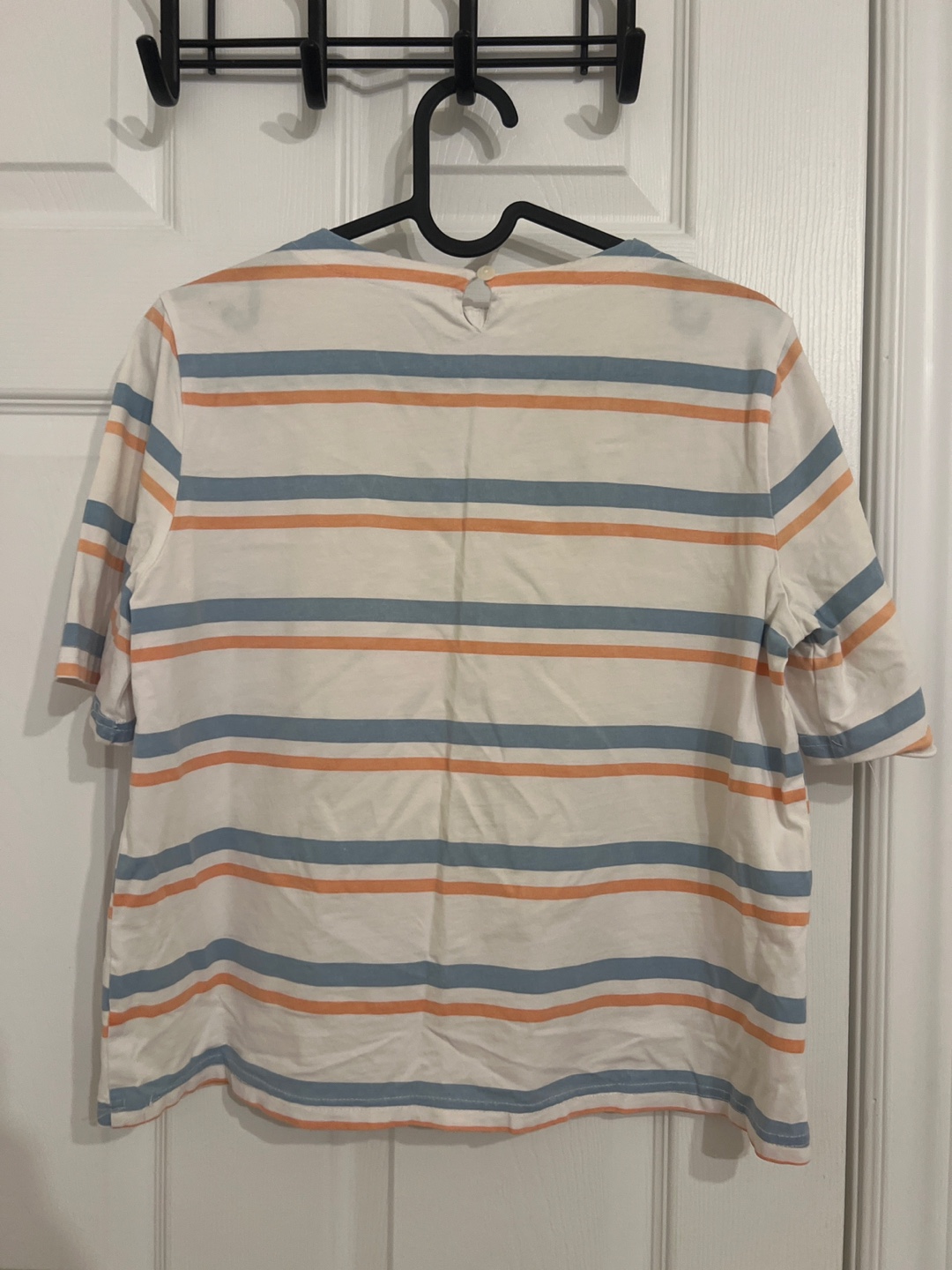 Striped T-Shirt with Heart Graphic - photo 2