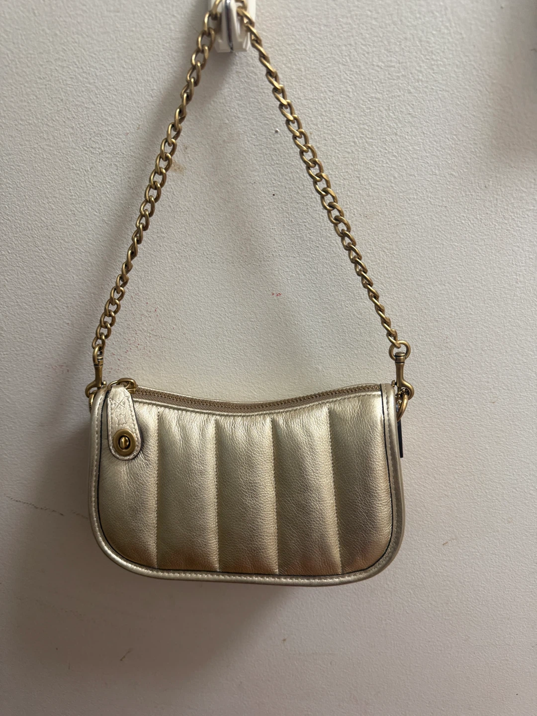 Coach Gold Quilted Leather Shoulder Bag - photo 4