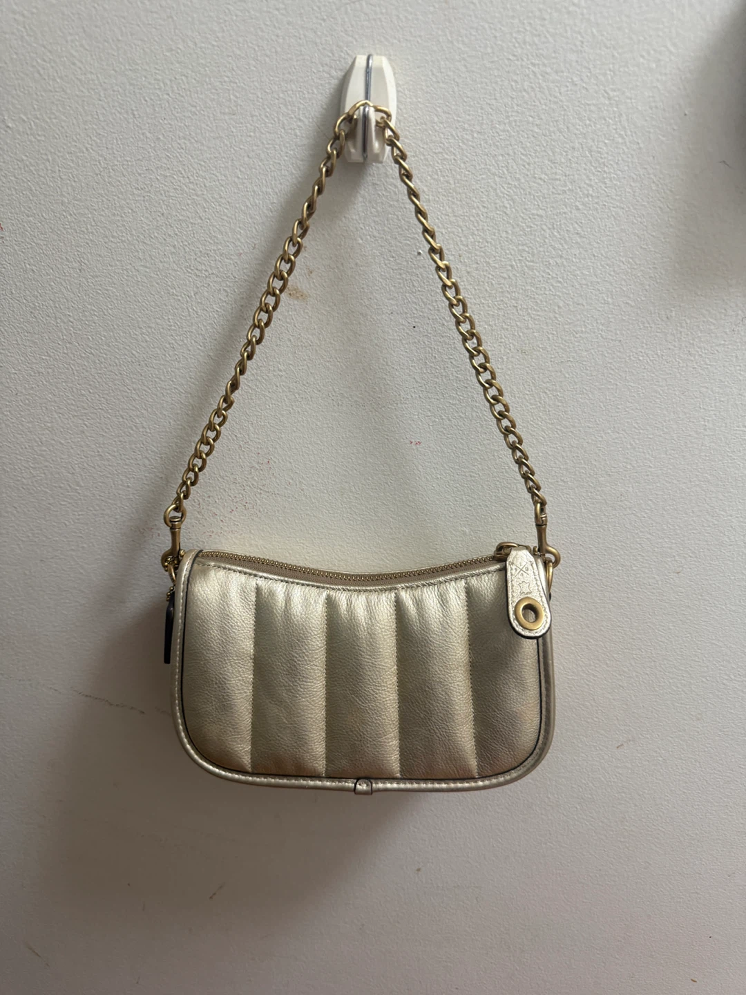 Coach Gold Quilted Leather Shoulder Bag - photo 3