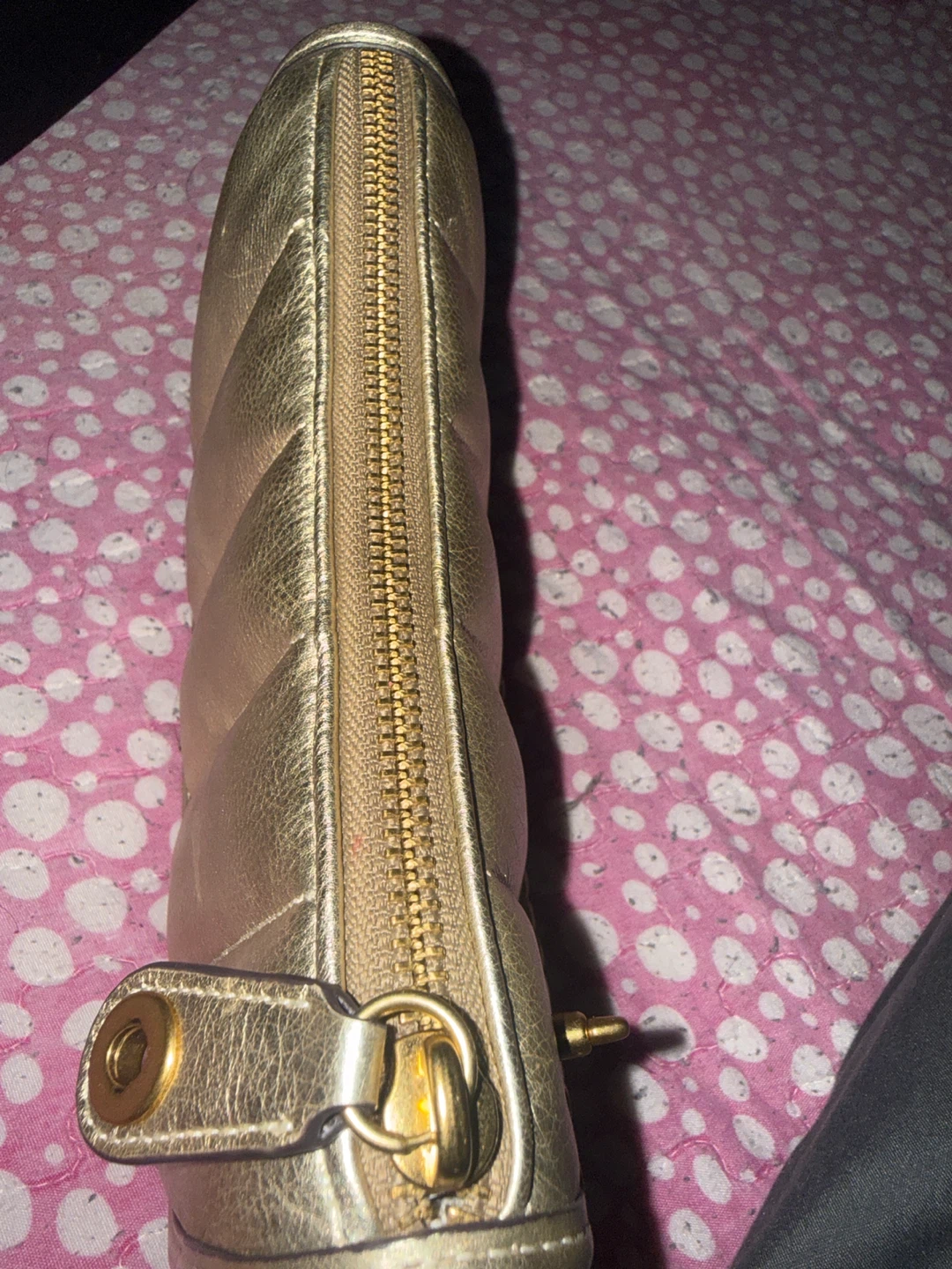 Coach Gold Quilted Leather Shoulder Bag - photo 5