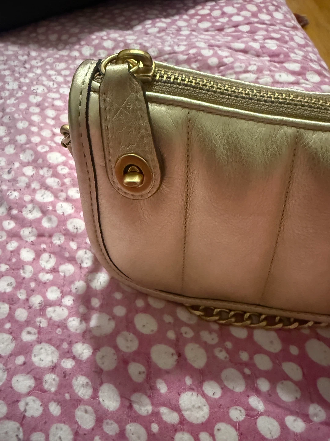 Coach Gold Quilted Leather Shoulder Bag - photo 2