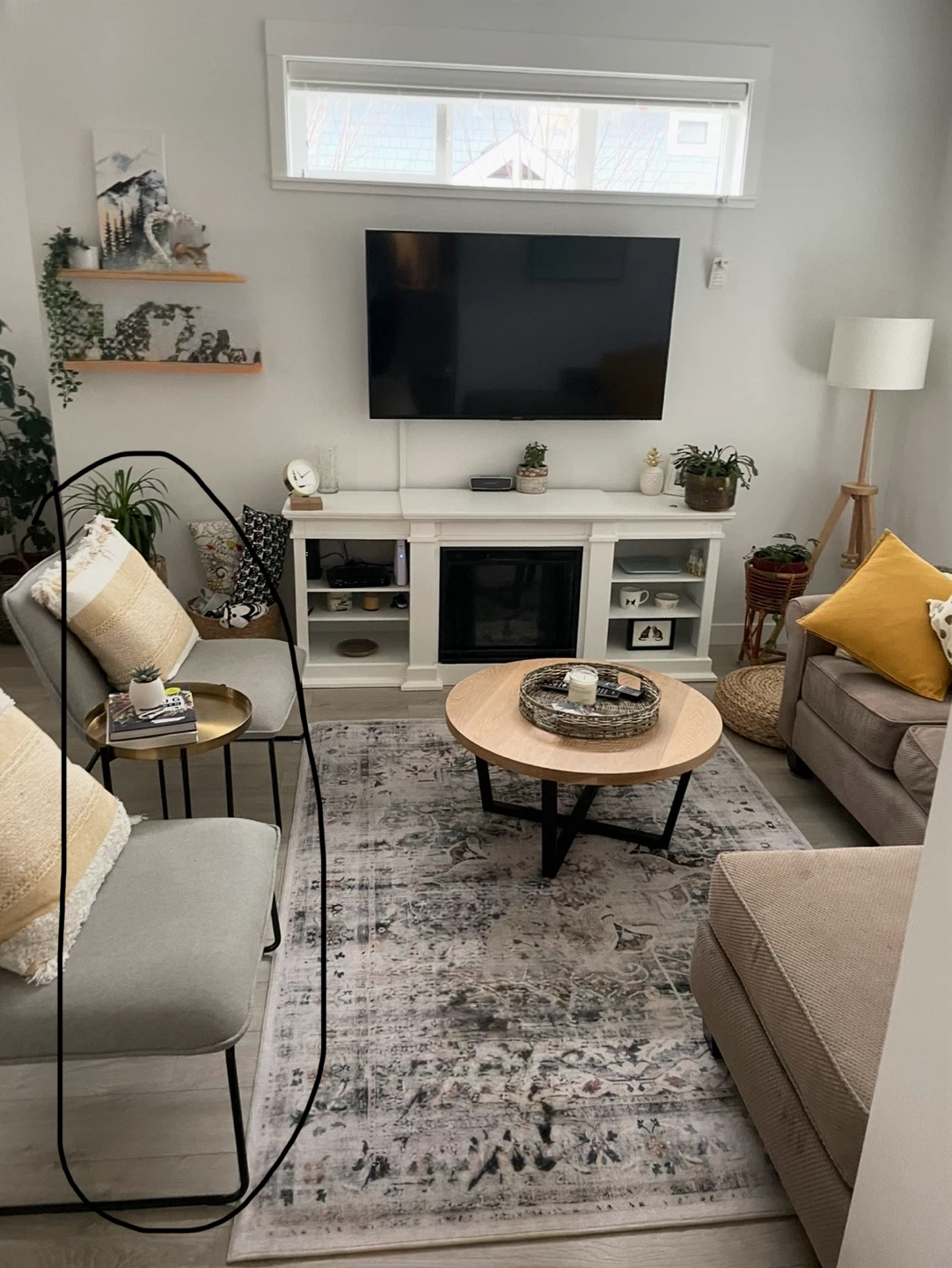 Modern Light Grey Accent Chair x 2