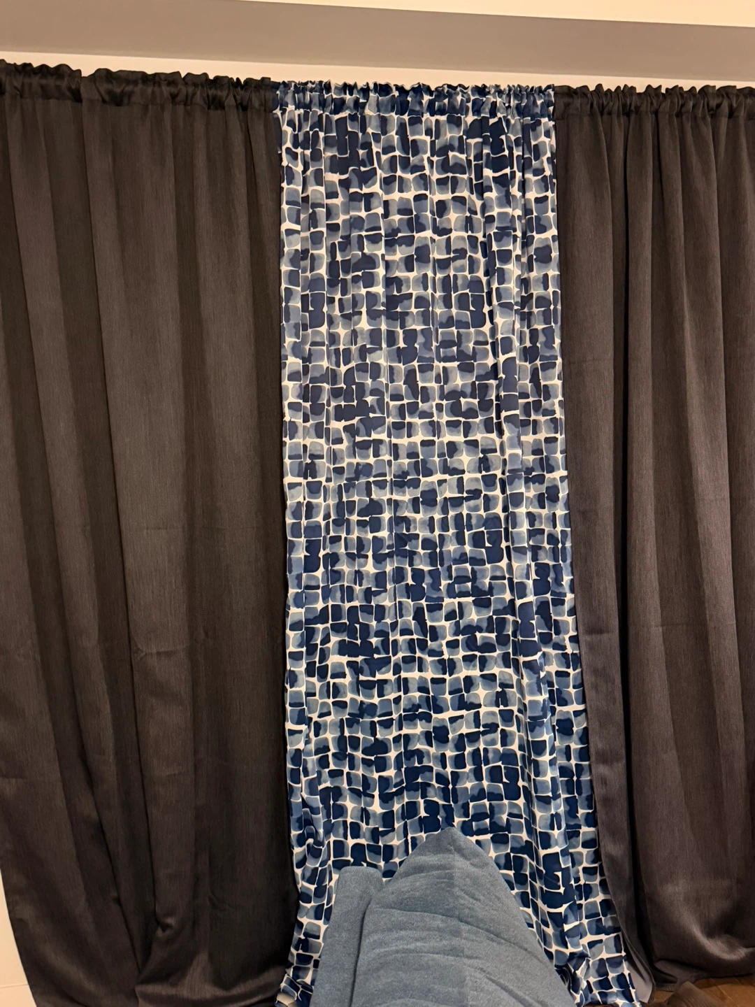 Long curtains- Grey and Blue. - photo 2