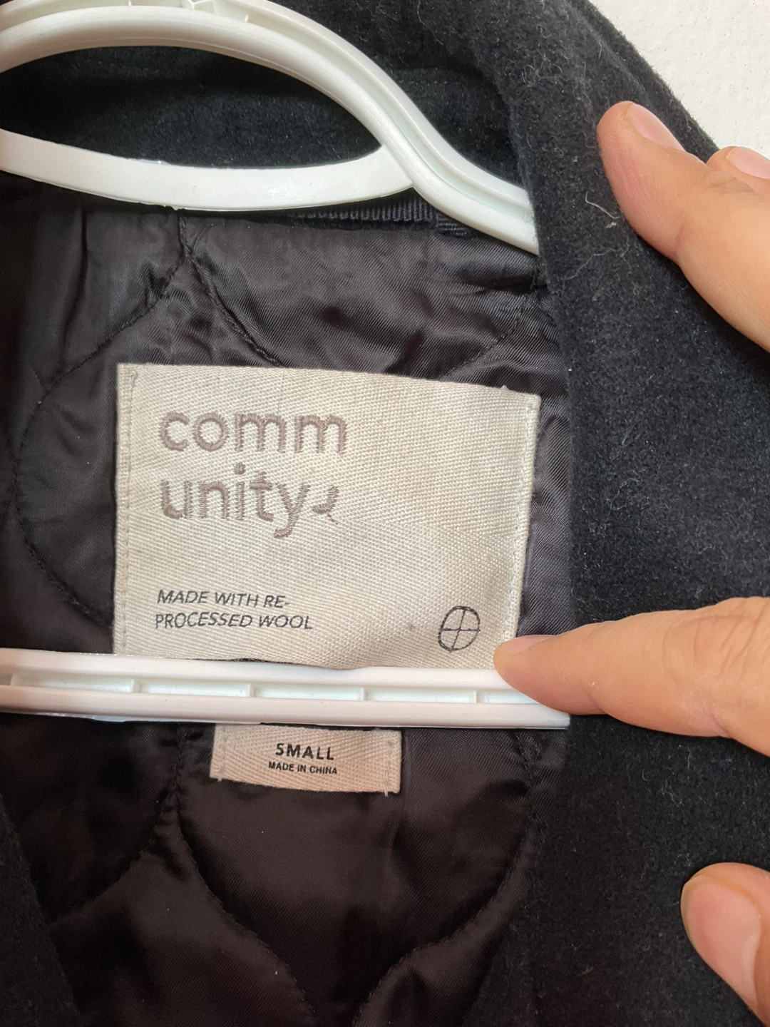 Community Wool Blend Coat - Black, Size Small - photo 3