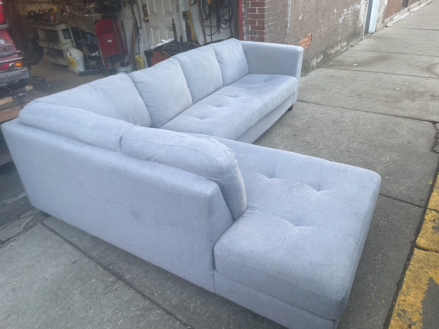 Light Gray Sectional Sofa - photo 2