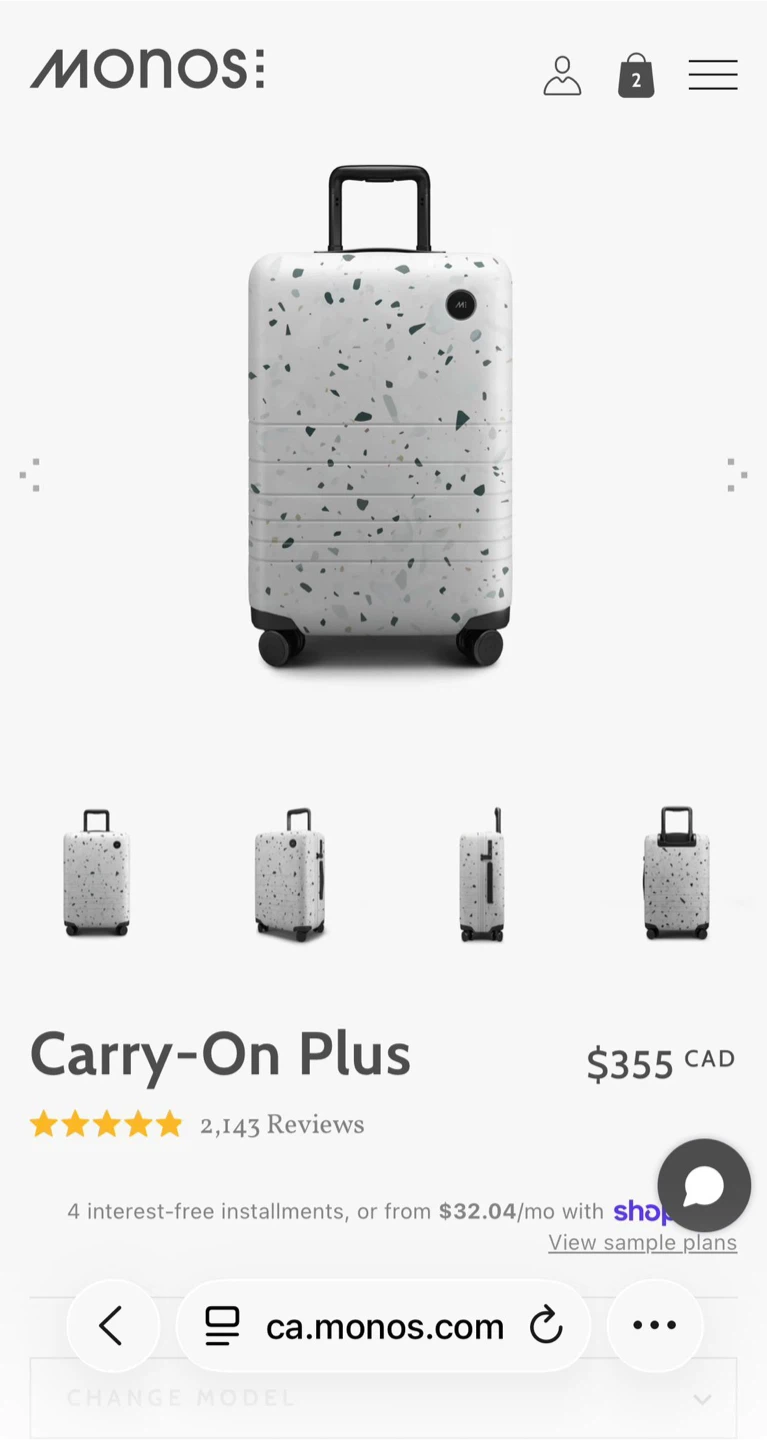 Monos Carry-On Plus Luggage - photo 2