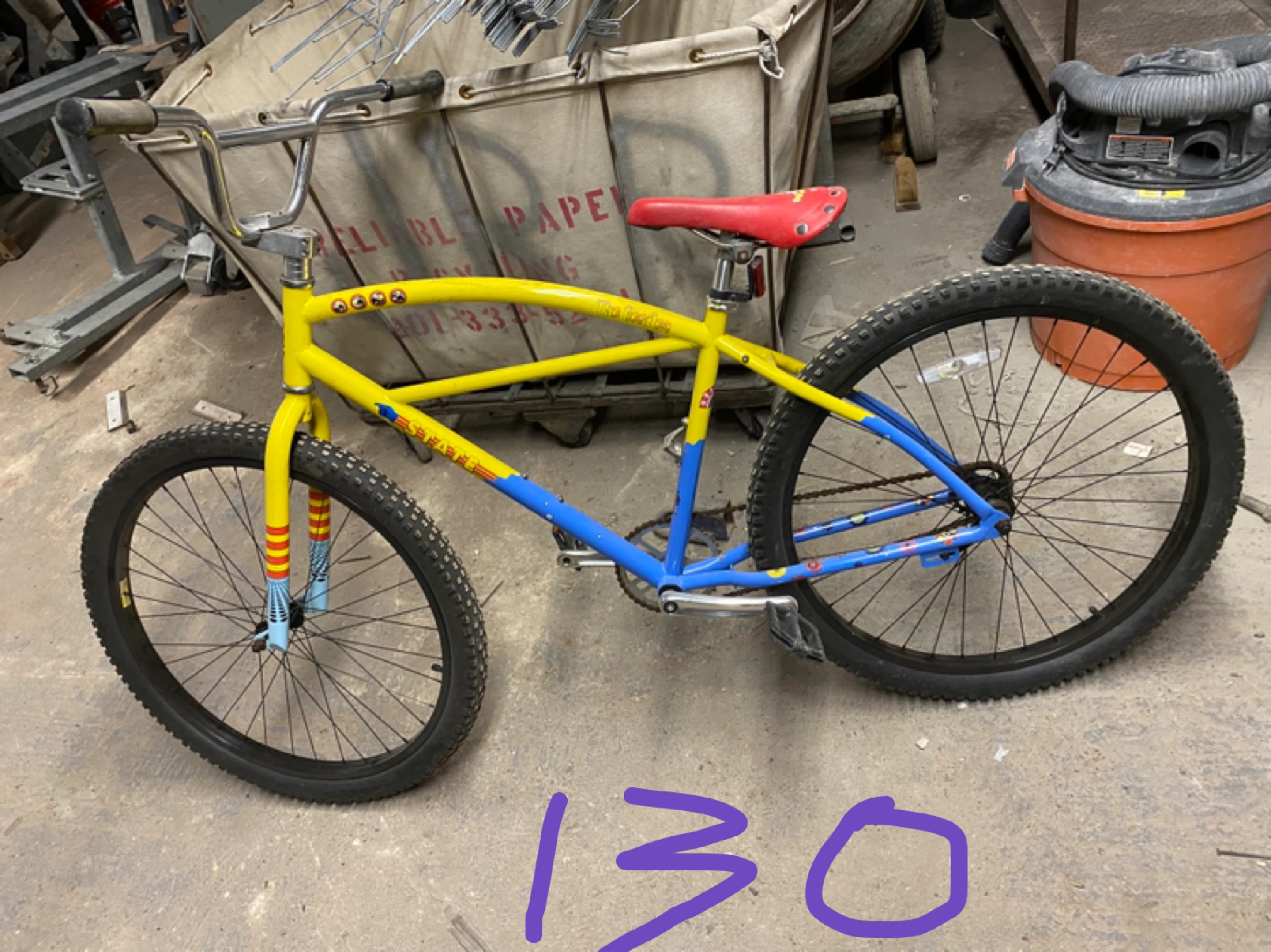 SE Big Ripper BMX Bike - Yellow/Blue