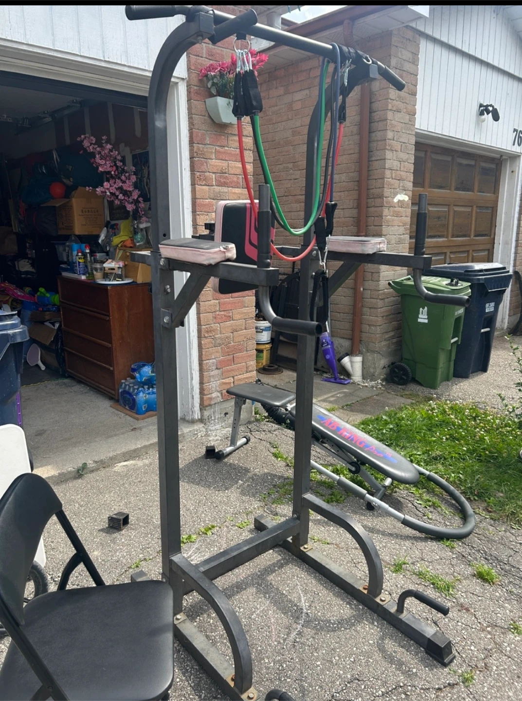 Pull-up Dip Station with Resistance Bands
