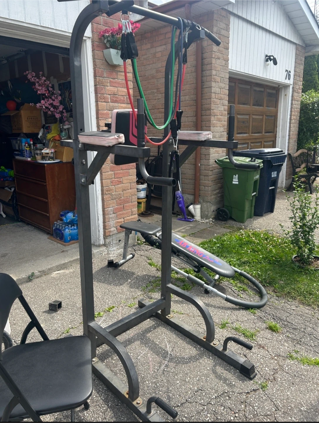 Pull-up Dip Station with Resistance Bands - photo 4