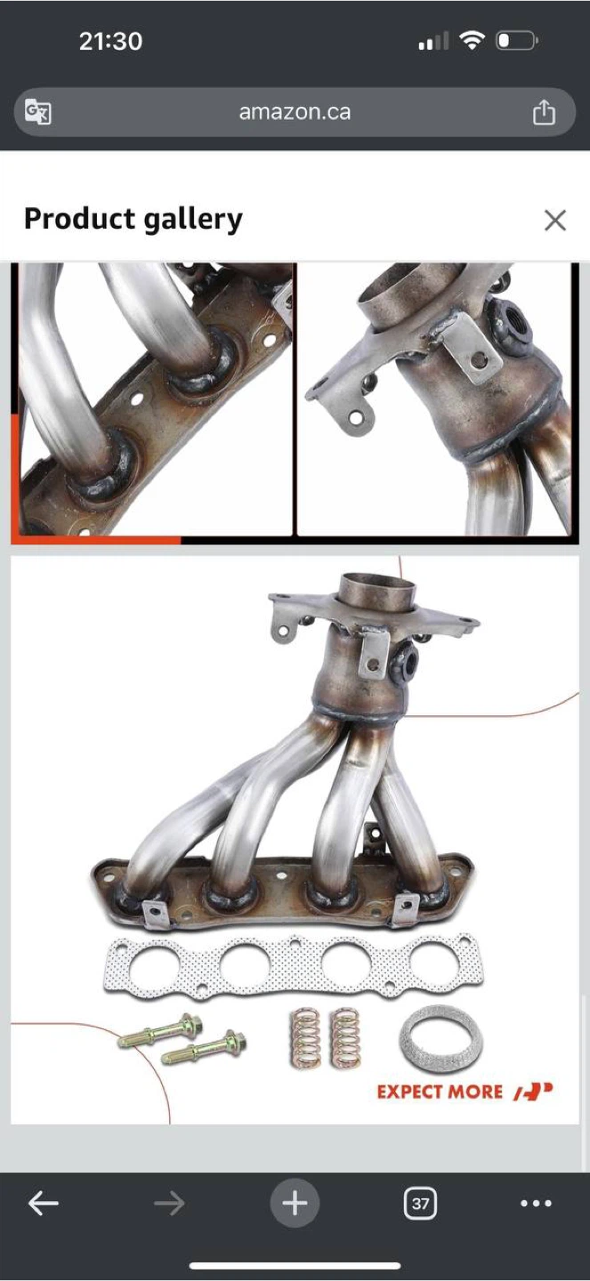 A-Premium Exhaust Manifold Kit w/ Gaskets & Hardw - photo 4