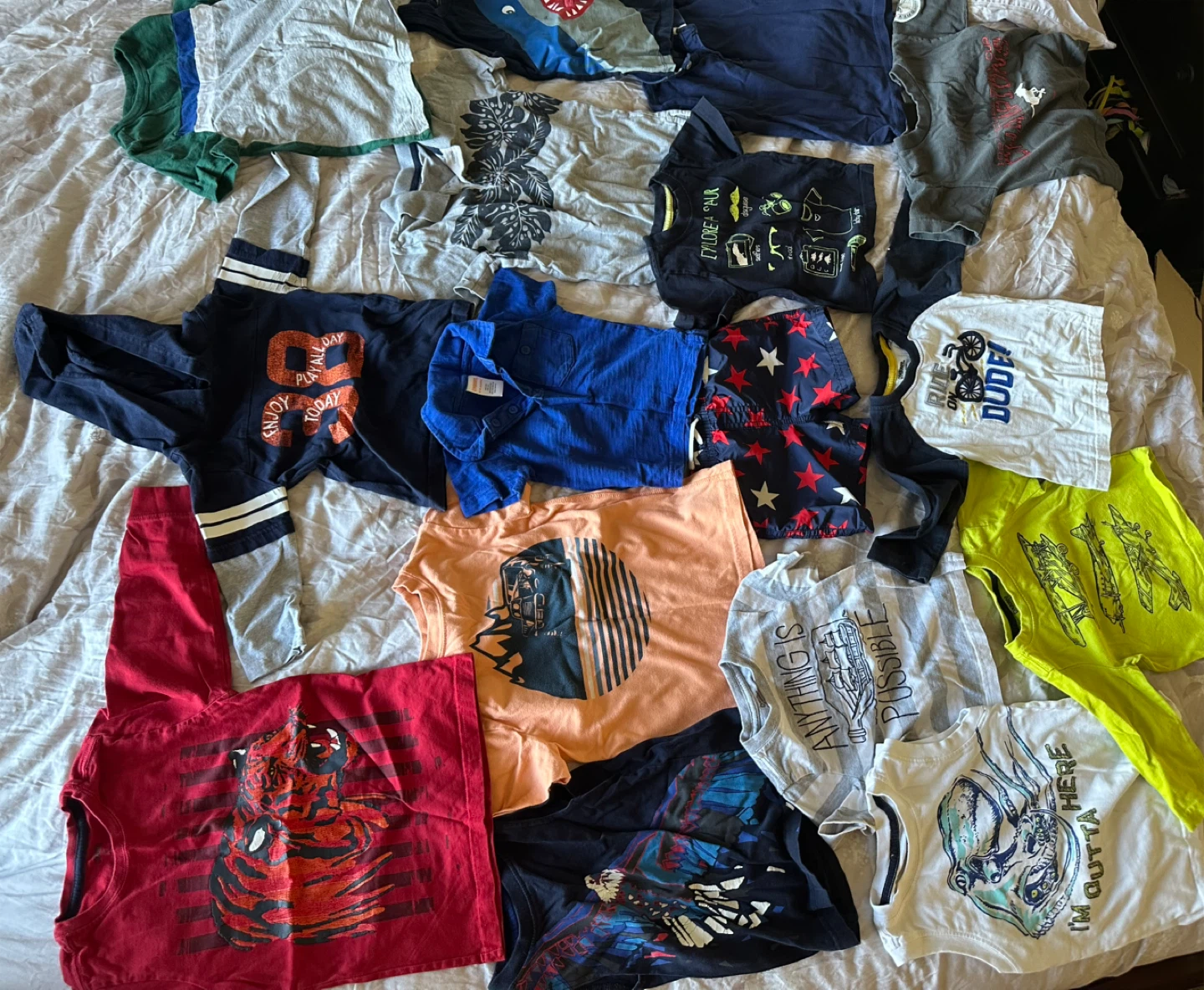 Kids Clothing Bundle - T-shirts, Pants, and Shorts all for $100