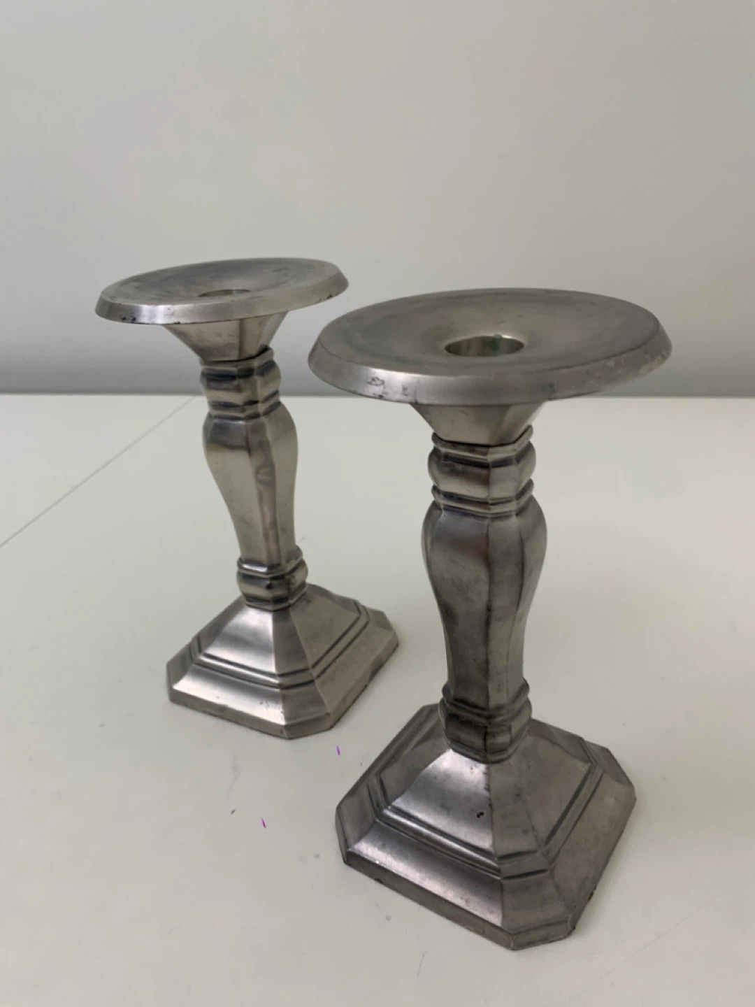 Metal Candlesticks - Home Decor - Pottery Barn Set of 2 - photo 3