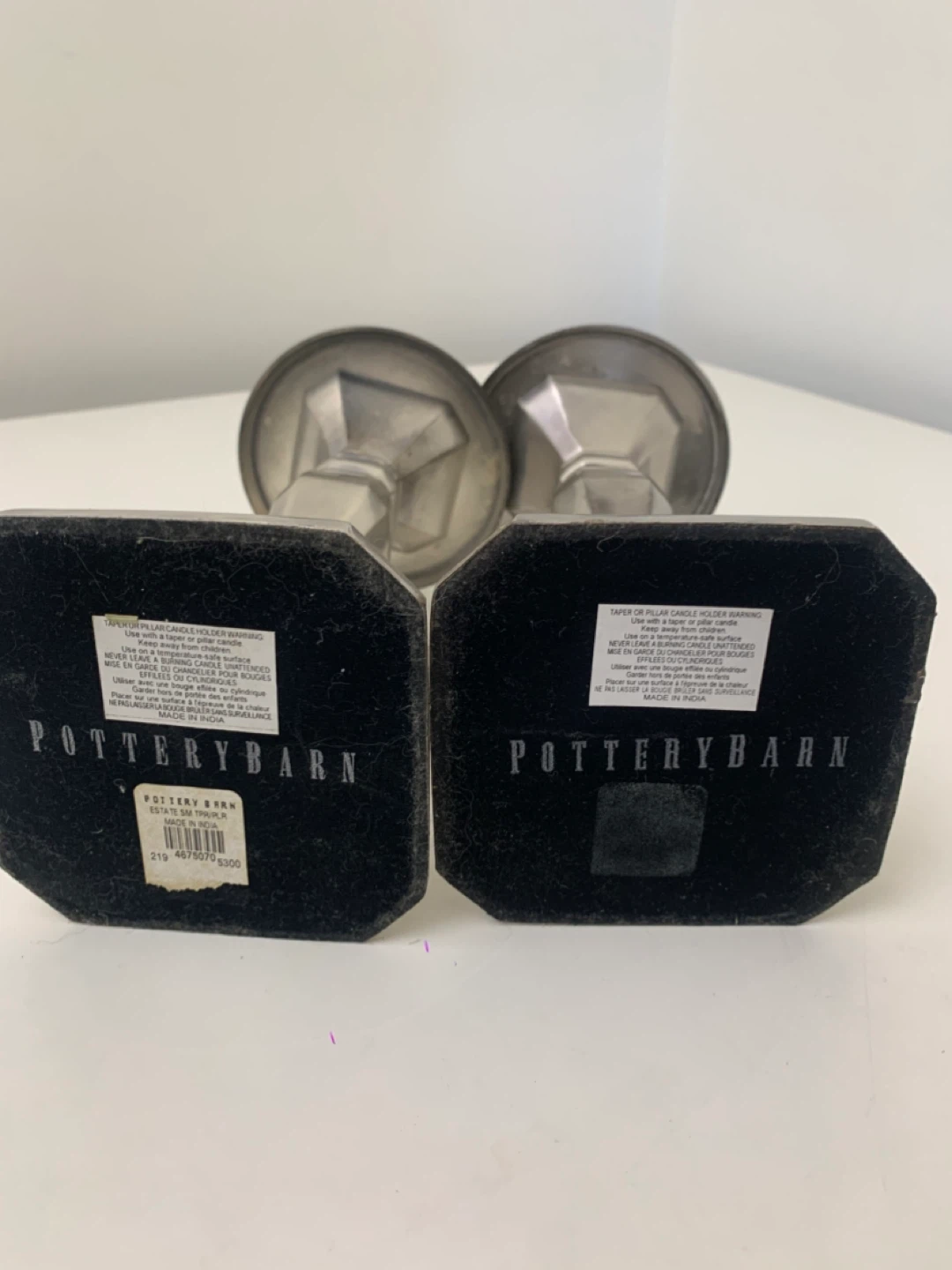 Metal Candlesticks - Home Decor - Pottery Barn Set of 2 - photo 5