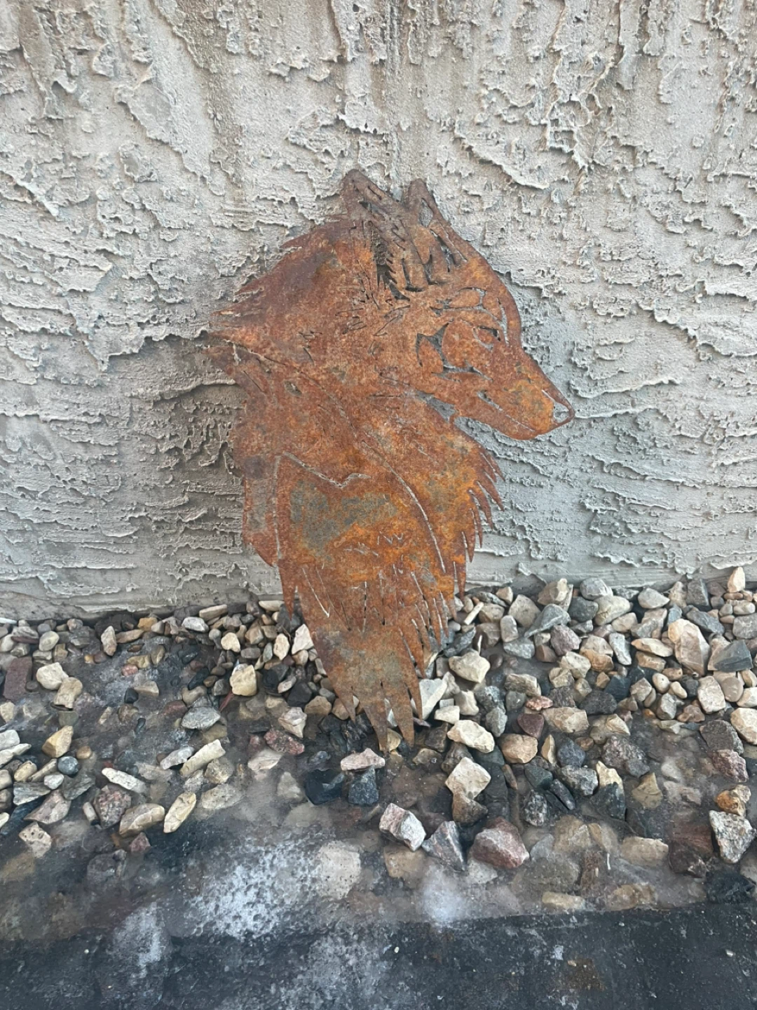 Metal Wolf Head Wall Art