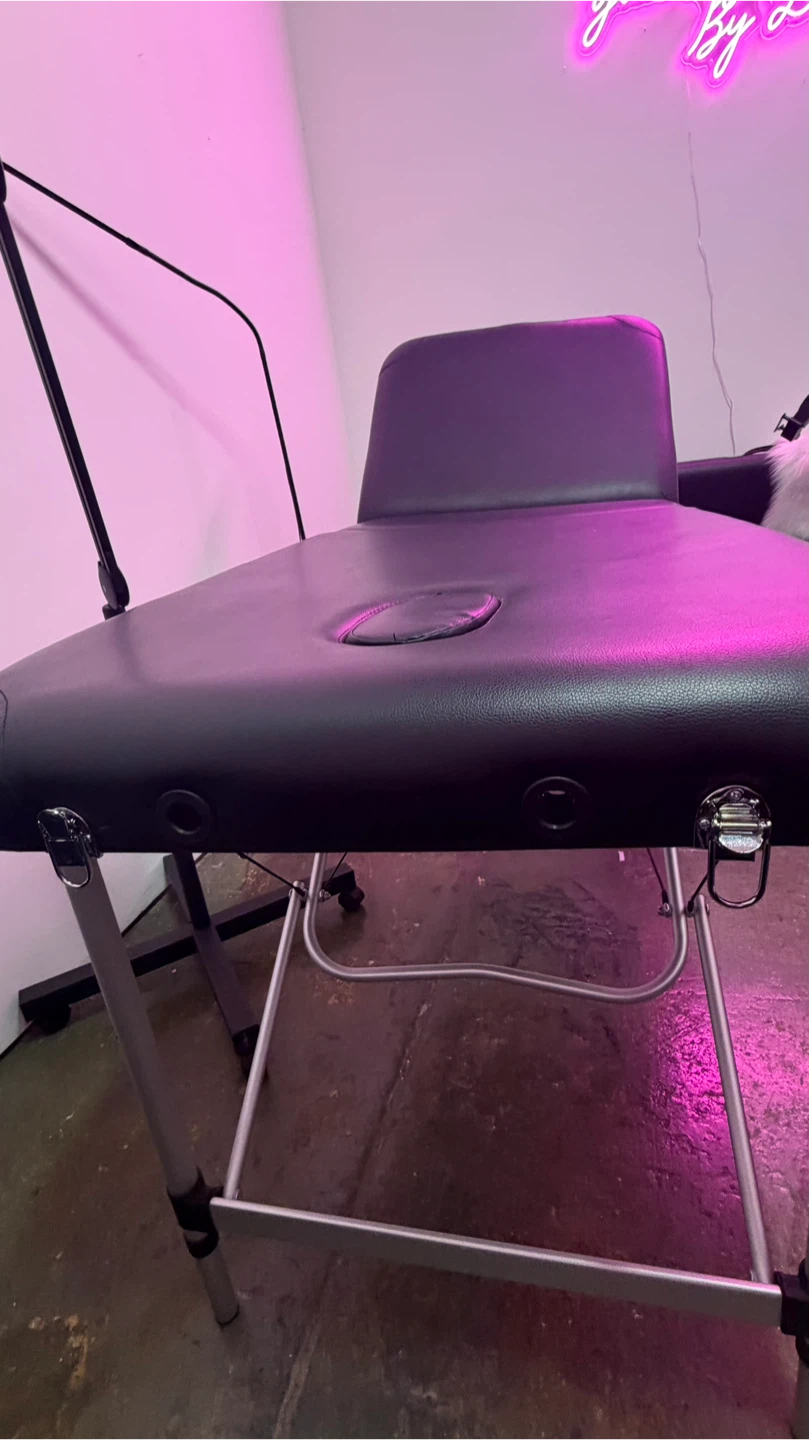 Black Massage Table with Face Cradle