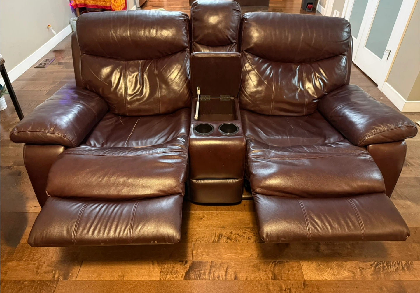 Leather Recliner Sofa - Moving Sale, Must Go - photo 2