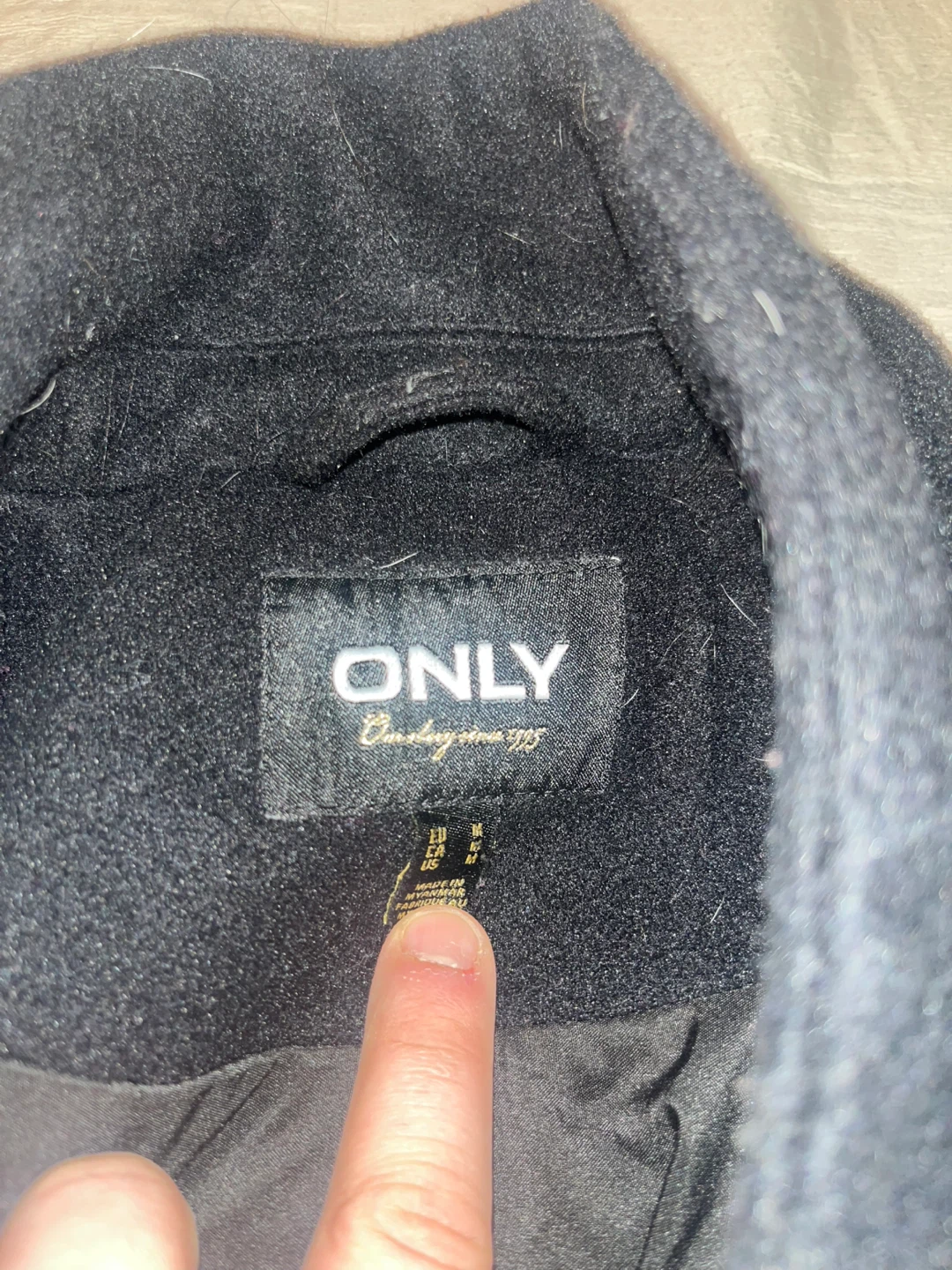 Needs cleaning - ONLY Women's Black Wool Blend Coat - photo 2