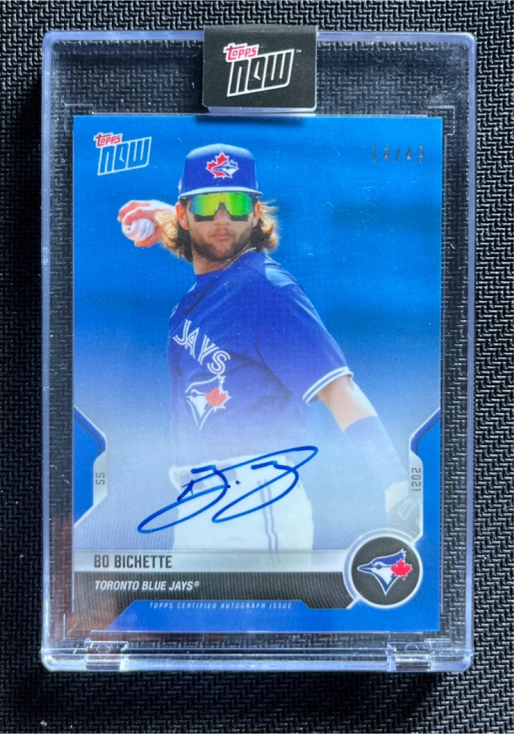 Topps NOW Bo Bichette Toronto Blue Jays Blue Auto /49