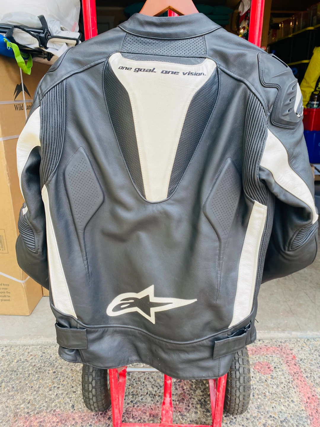 Alpinestars TECH 1-R Motorcycle Jacket - Black/White, Size 48/58 - photo 2