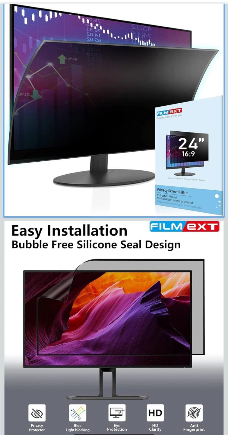 FILM EXT 24" Privacy Screen Protector for 16:9 Aspect Ratio
