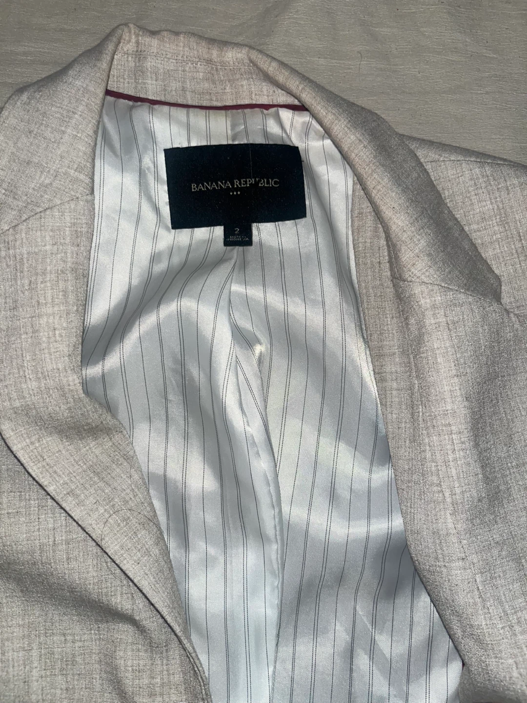 Banana Republic Light Grey Blazer Size 2 - photo 3