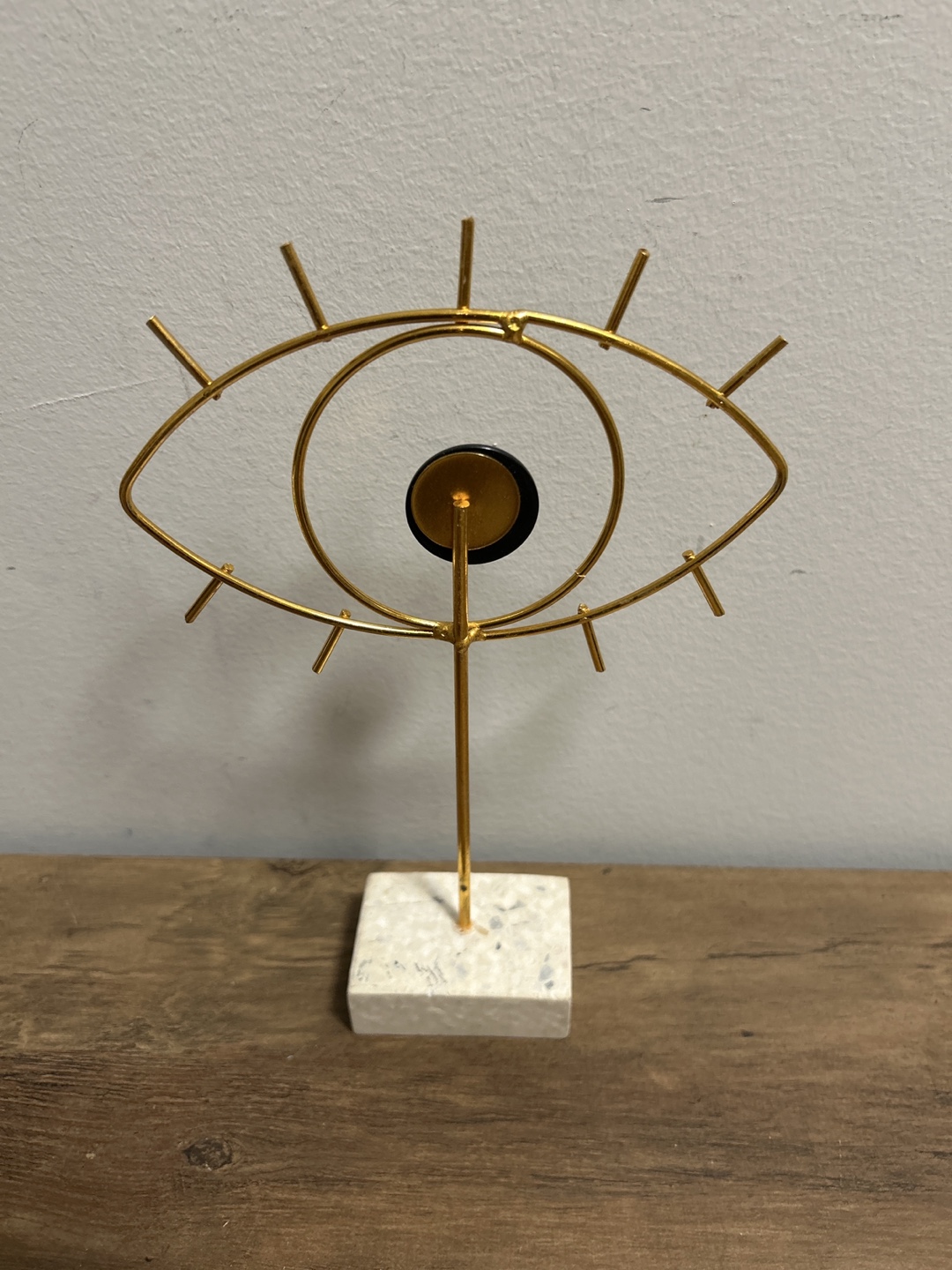 Gold Tone Eye Decor with Marble Base - photo 2