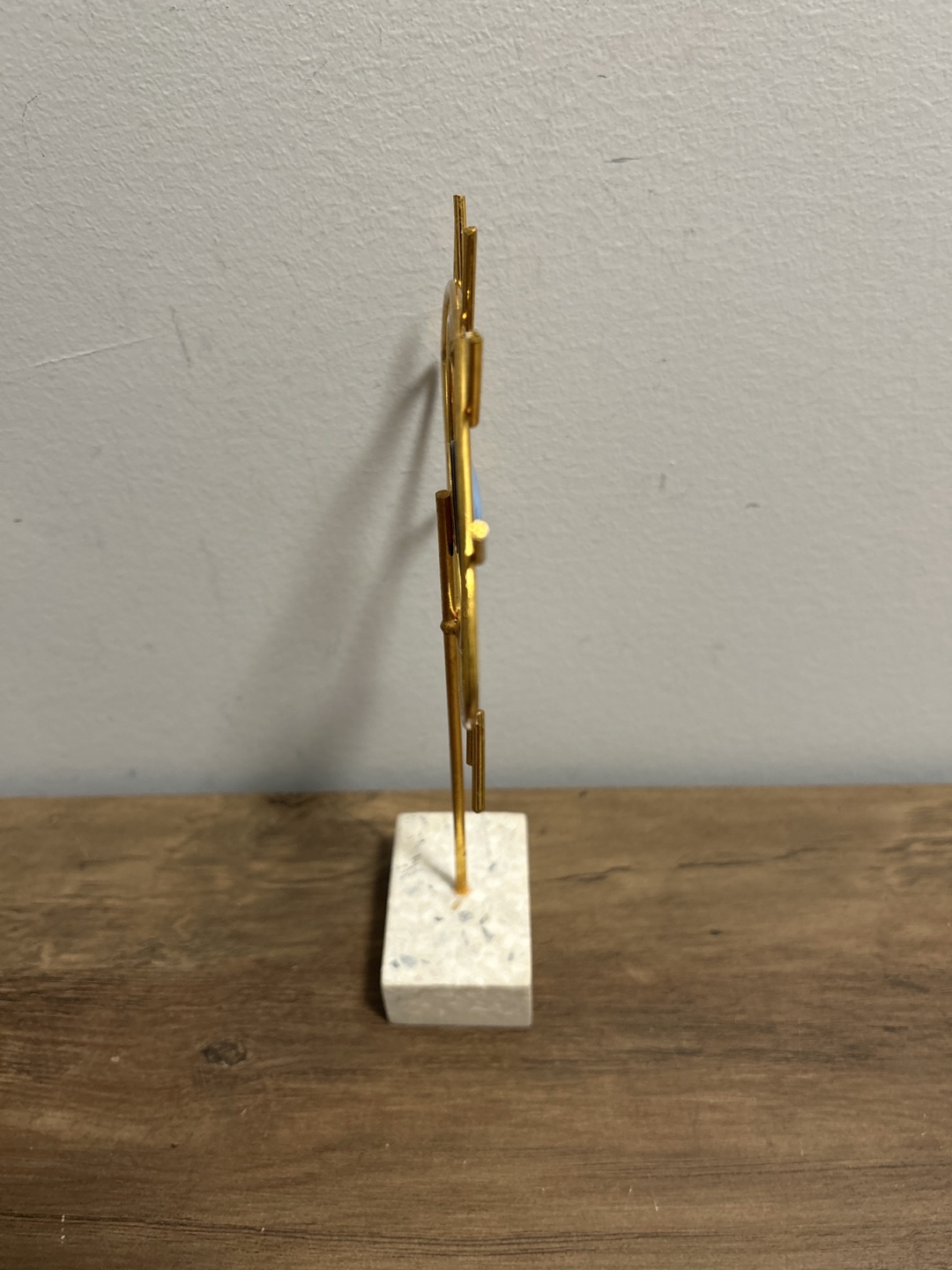 Gold Tone Eye Decor with Marble Base - photo 3