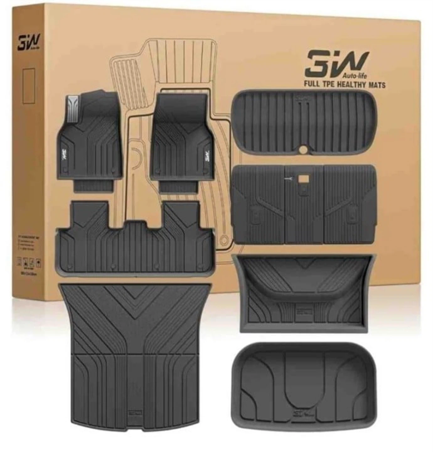 3W Tesla Model Y Floor Mats & Cargo Liners (2025-2026) - photo 2