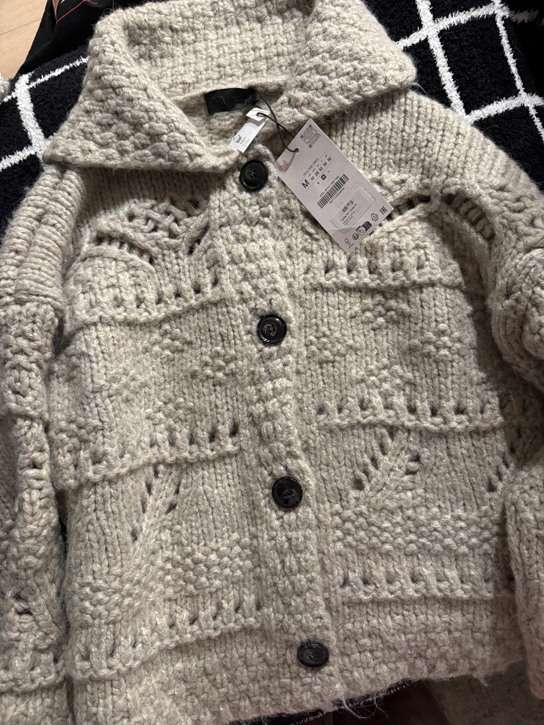 Grey Cardigan Jacket with Single Button