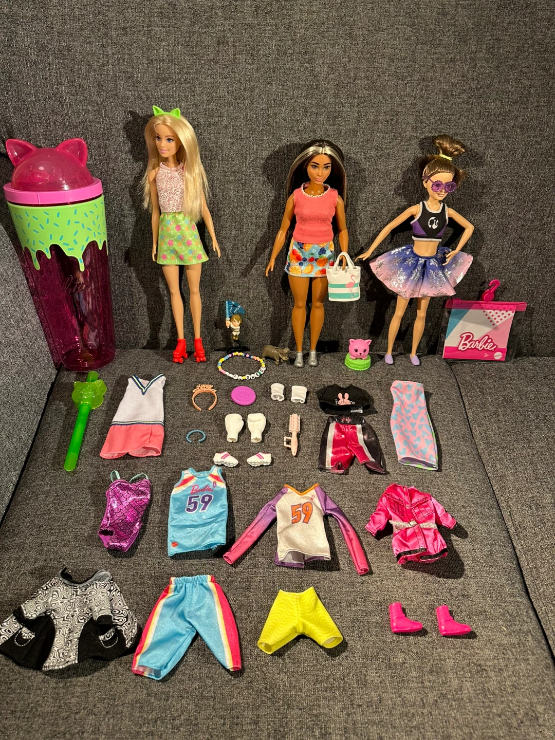 OFFERS PLEASE Barbie doll lot with 3 dolls and 35+ pieces
