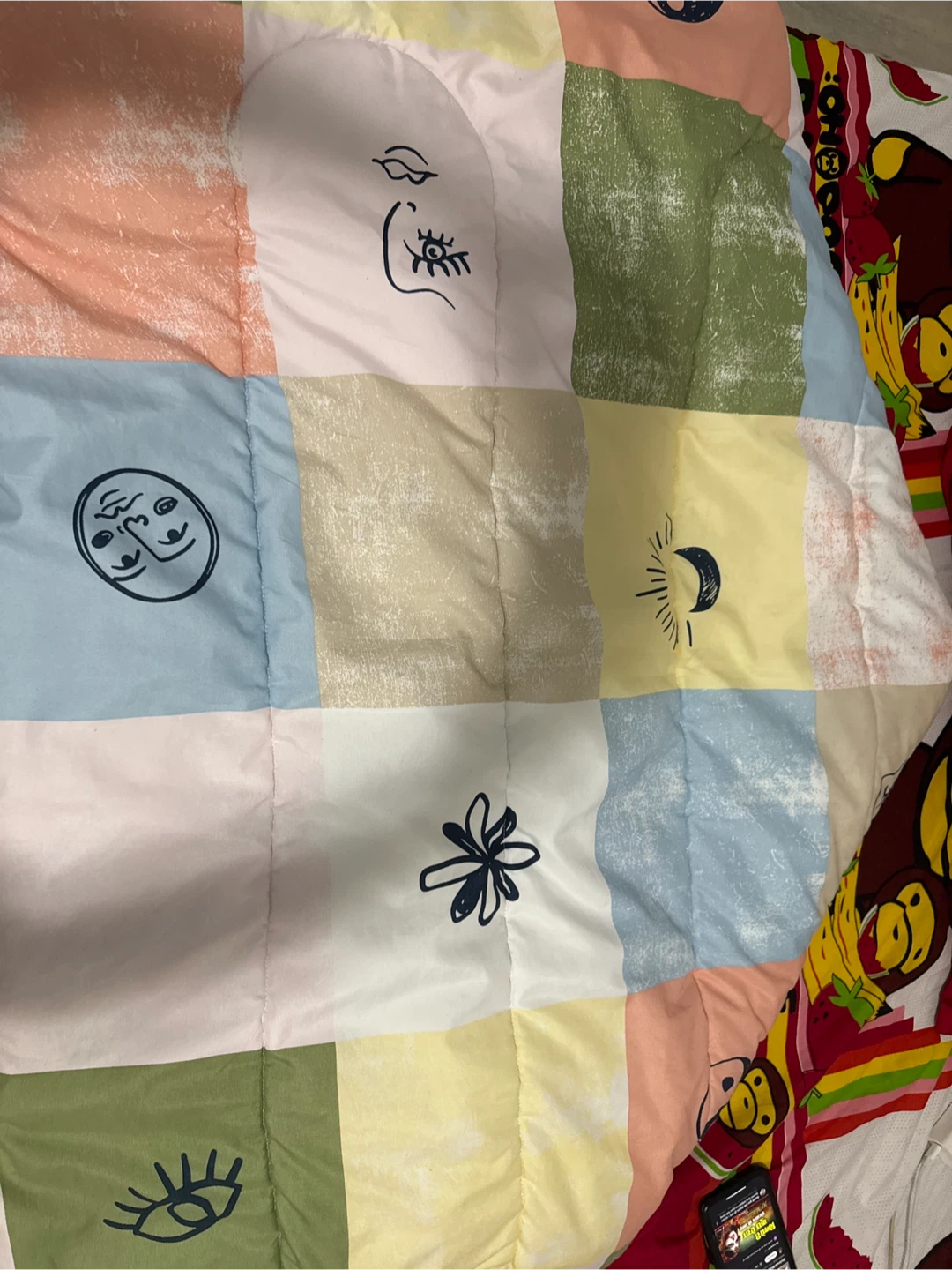 Cotton Comforter with Graphic Print