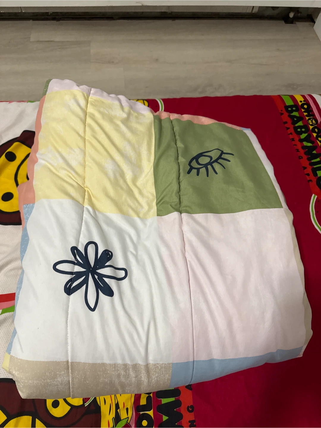 Cotton Comforter with Graphic Print - photo 2