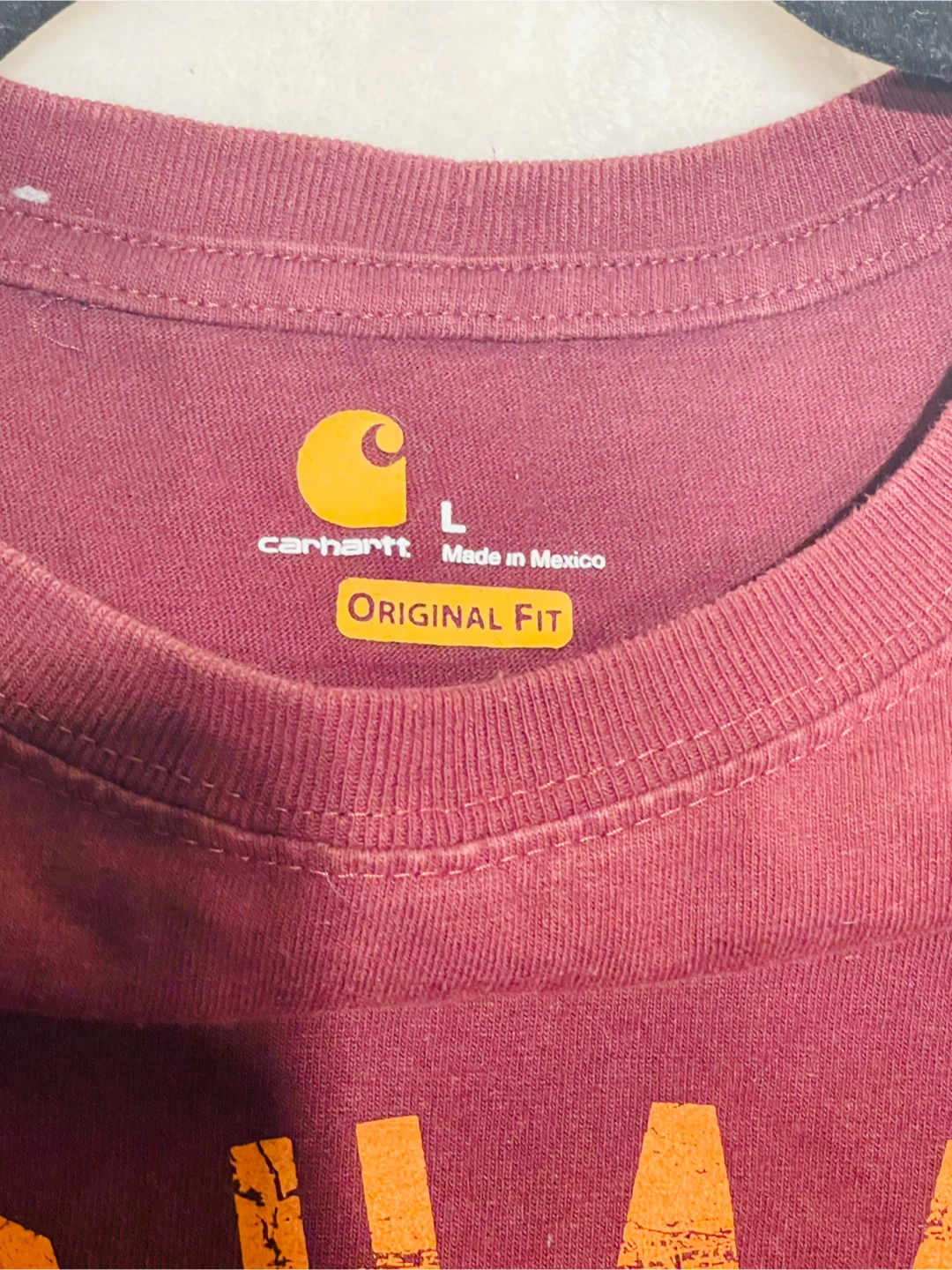 Carhartt Original Fit Long Sleeve T-Shirt - Burgundy - Large - photo 3
