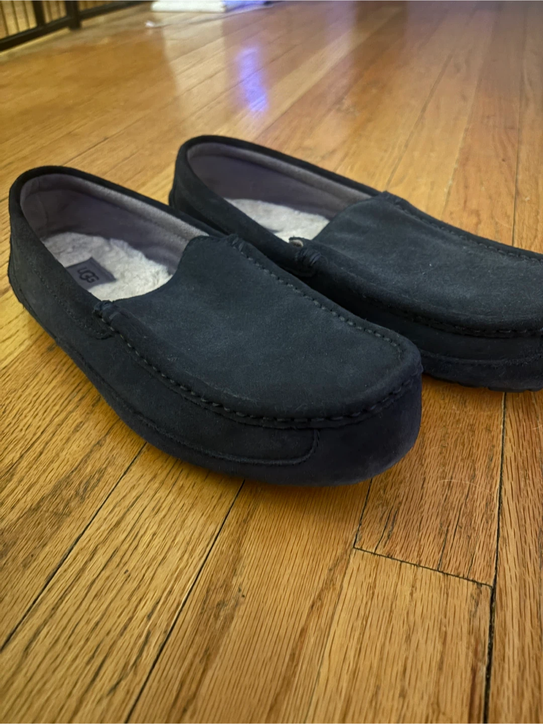 UGG Slippers - Men's Size 12 - Navy Suede