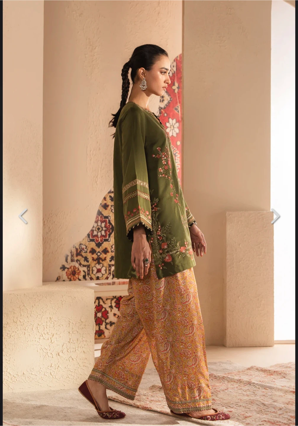 Ethnic Embroidered Tunic and Pants Set - photo 2