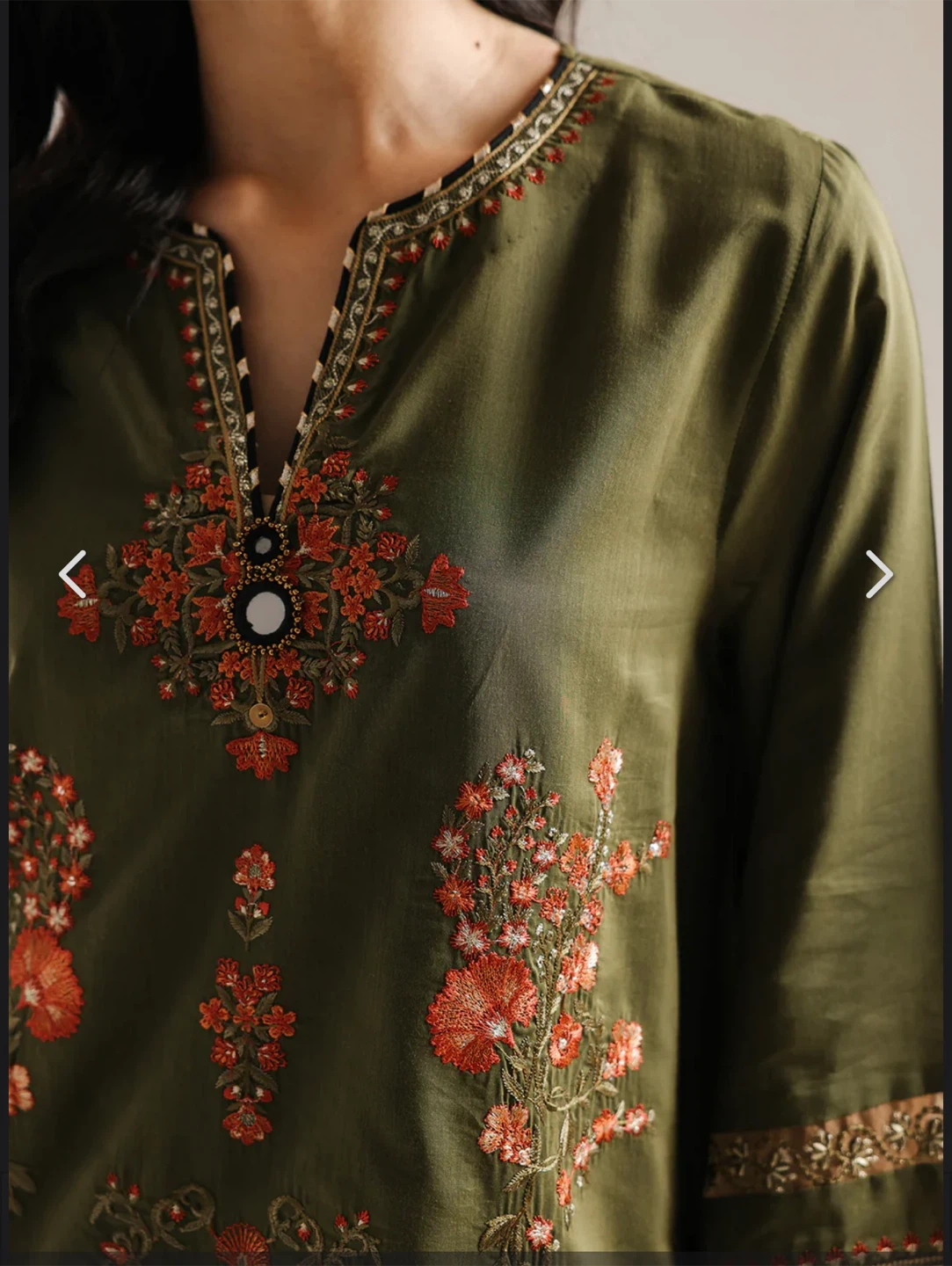 Ethnic Embroidered Tunic and Pants Set - photo 5
