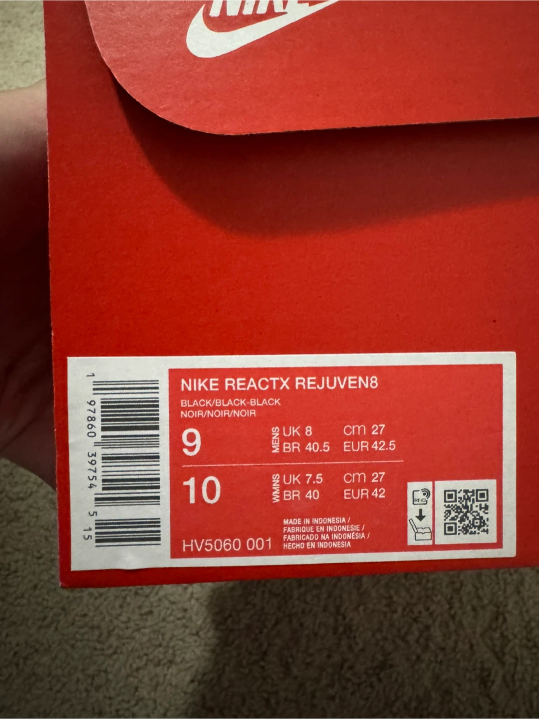 Nike ReactX Rejuven8 Black Clog Shoes - photo 3