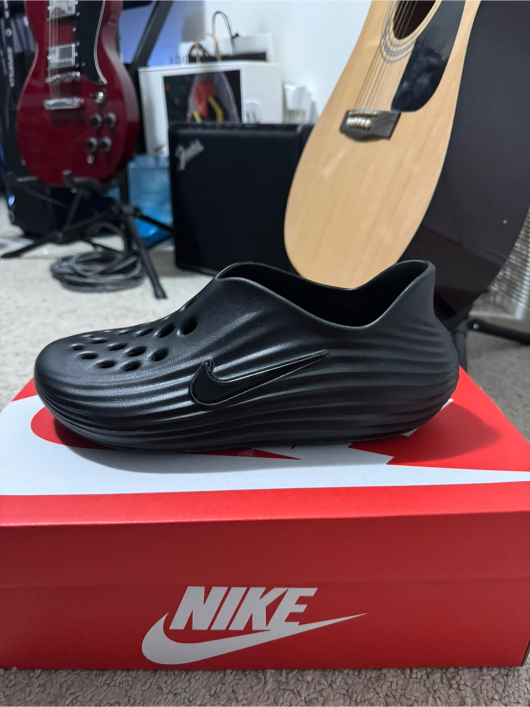 Nike ReactX Rejuven8 Black Clog Shoes