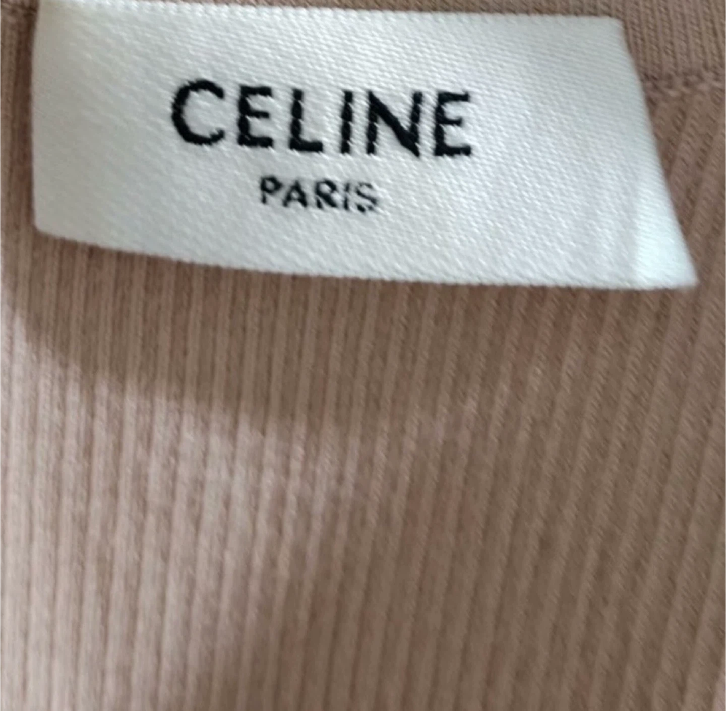 Authentic Celine Pink Ribbed Tank Top Size S - photo 2