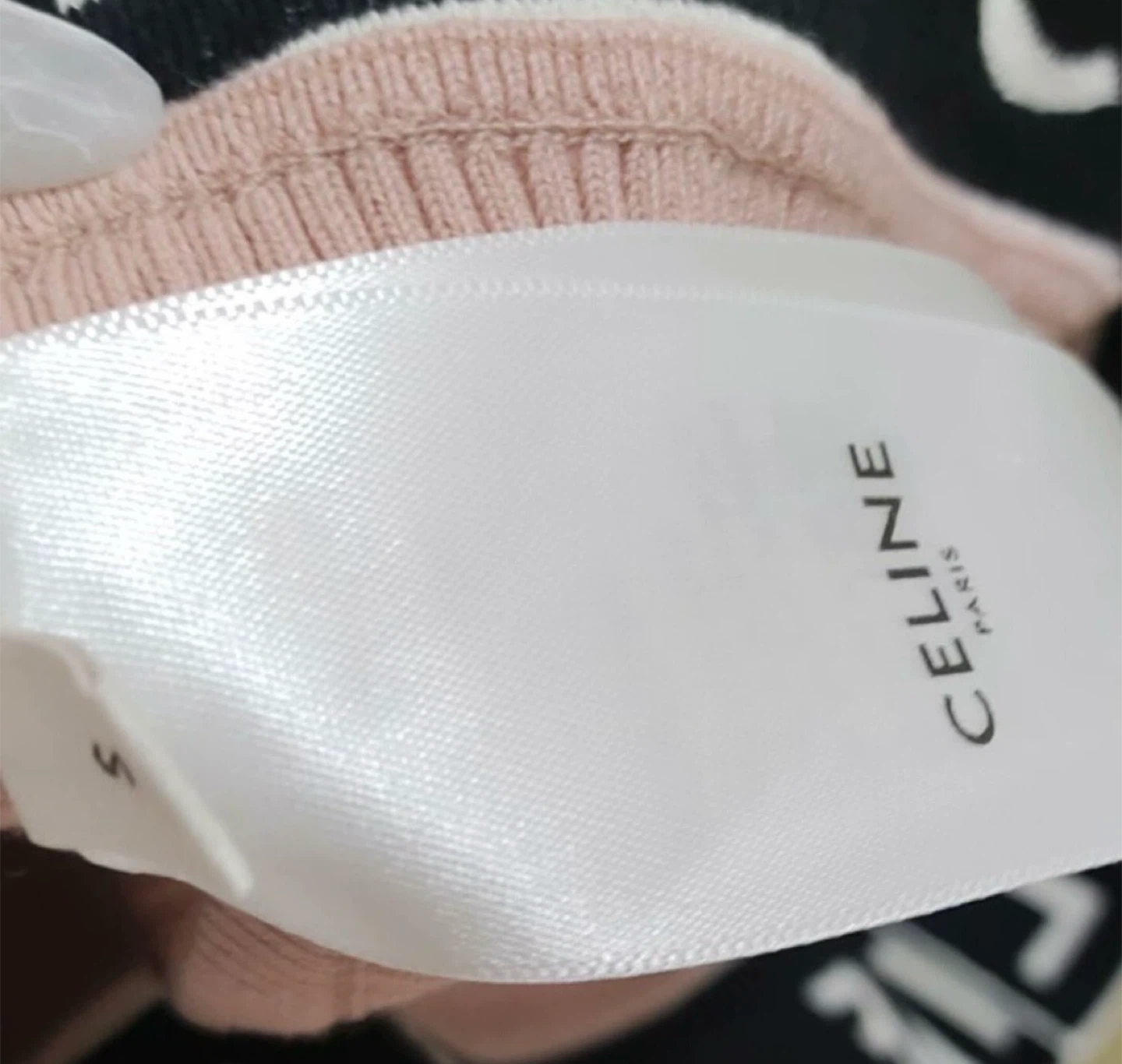 Authentic Celine Pink Ribbed Tank Top Size S - photo 3