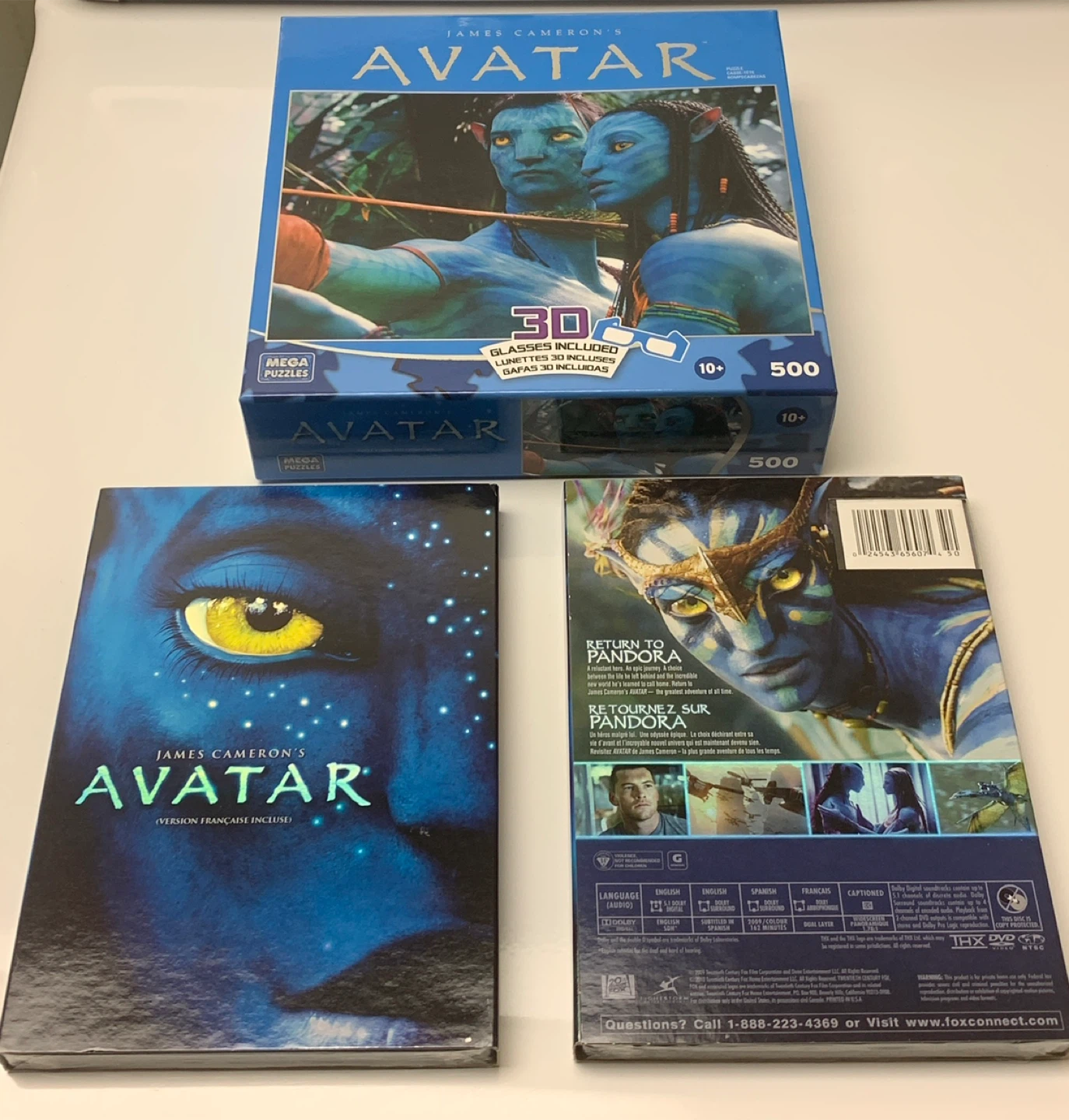 Avatar 3D Puzzle & (2) DVDs (All New Never Opened)