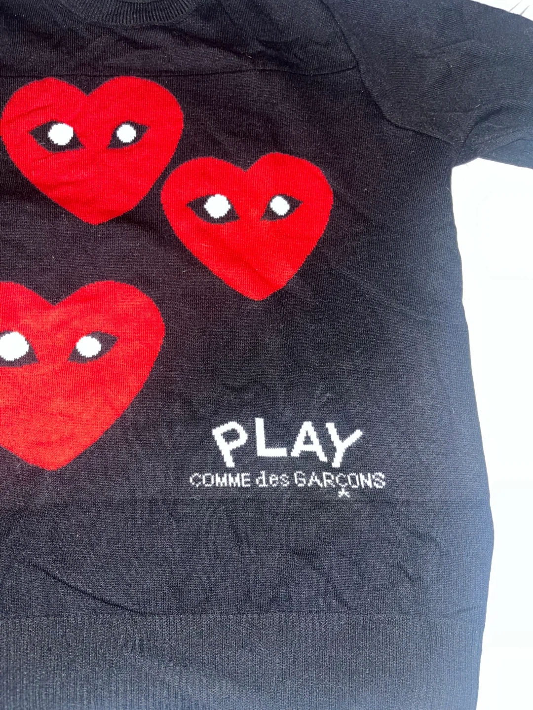 PLAY Comme des Garçons Black Short Sleeve Sweater - photo 2