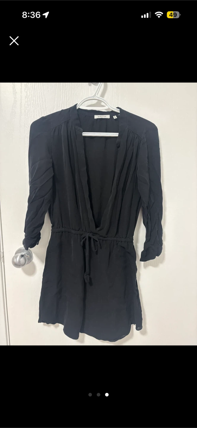 Babaton Black Long Sleeve Mini Dress XS - photo 3