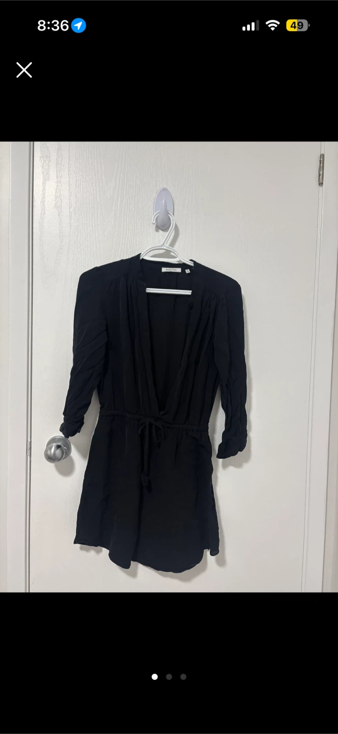 Babaton Black Long Sleeve Mini Dress XS - photo 2