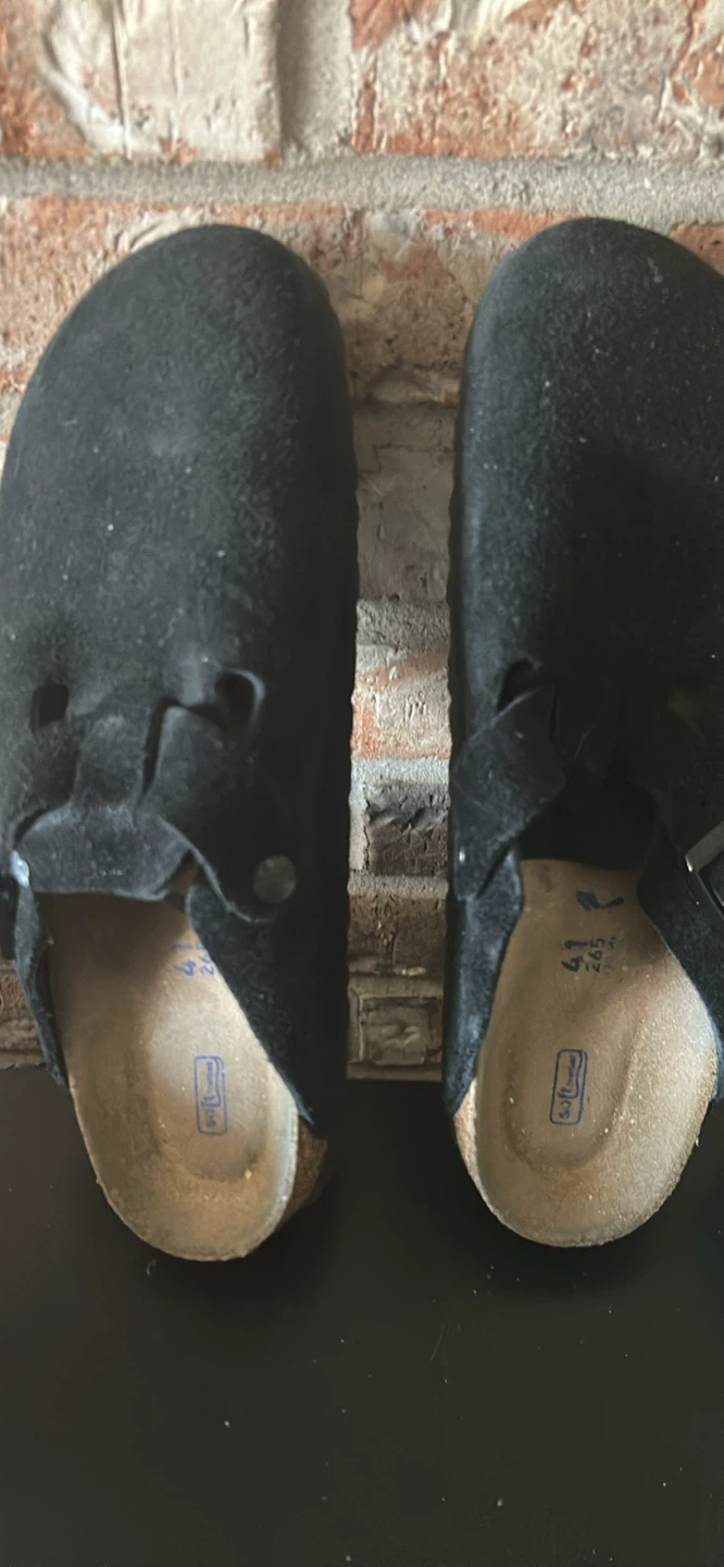 Birkenstock Black Suede Clogs - Size 41