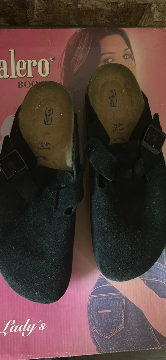 Birkenstock Black Suede Clogs - Size 41 - photo 2