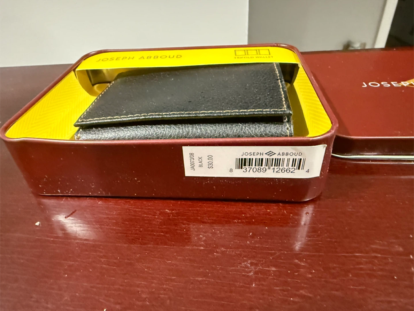 Joseph Abboud Black Trifold Wallet in Tin - photo 2