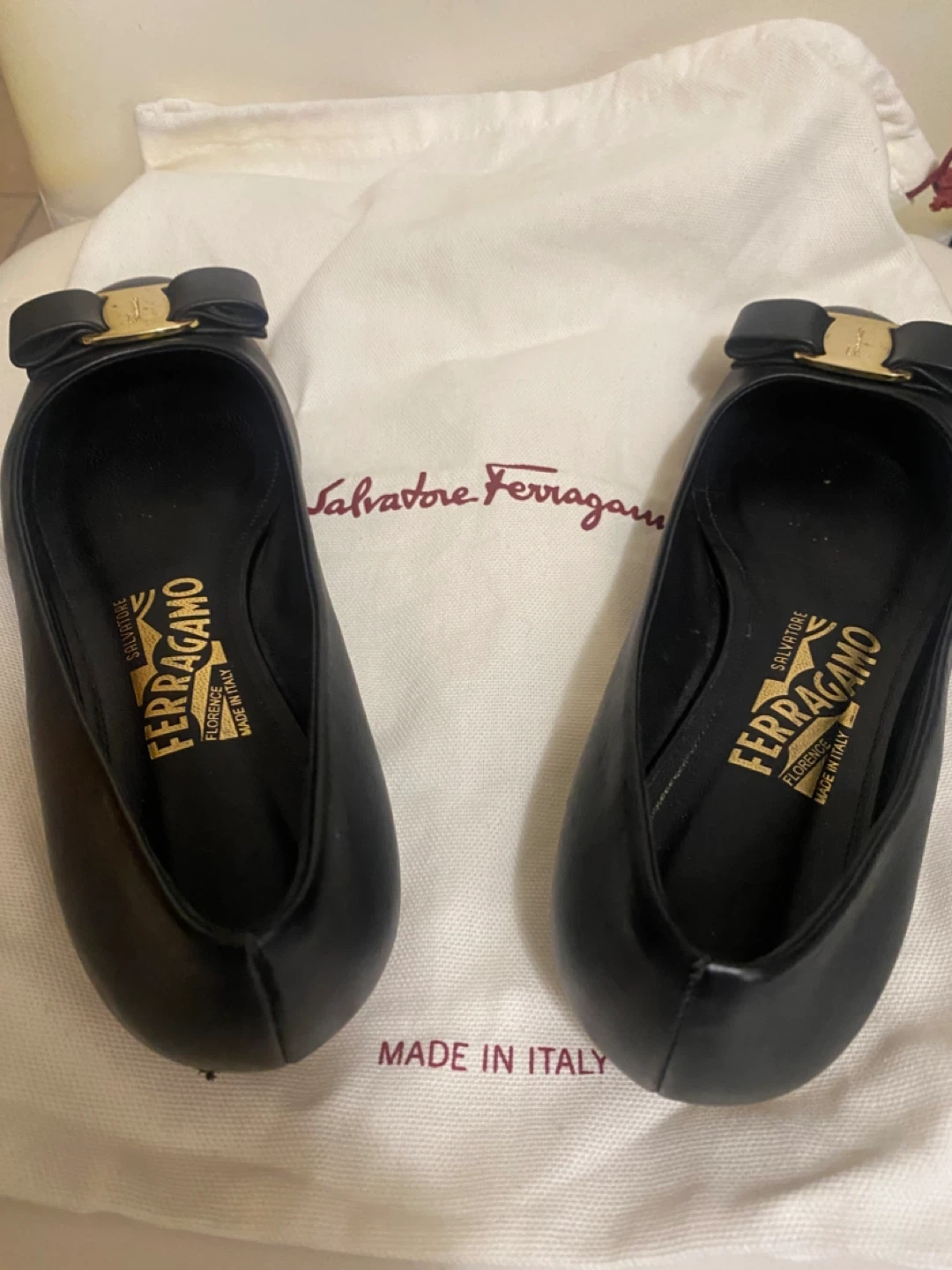 Salvatore Ferragamo Black Ballet Flat- Women's Size 5.5 - photo 2