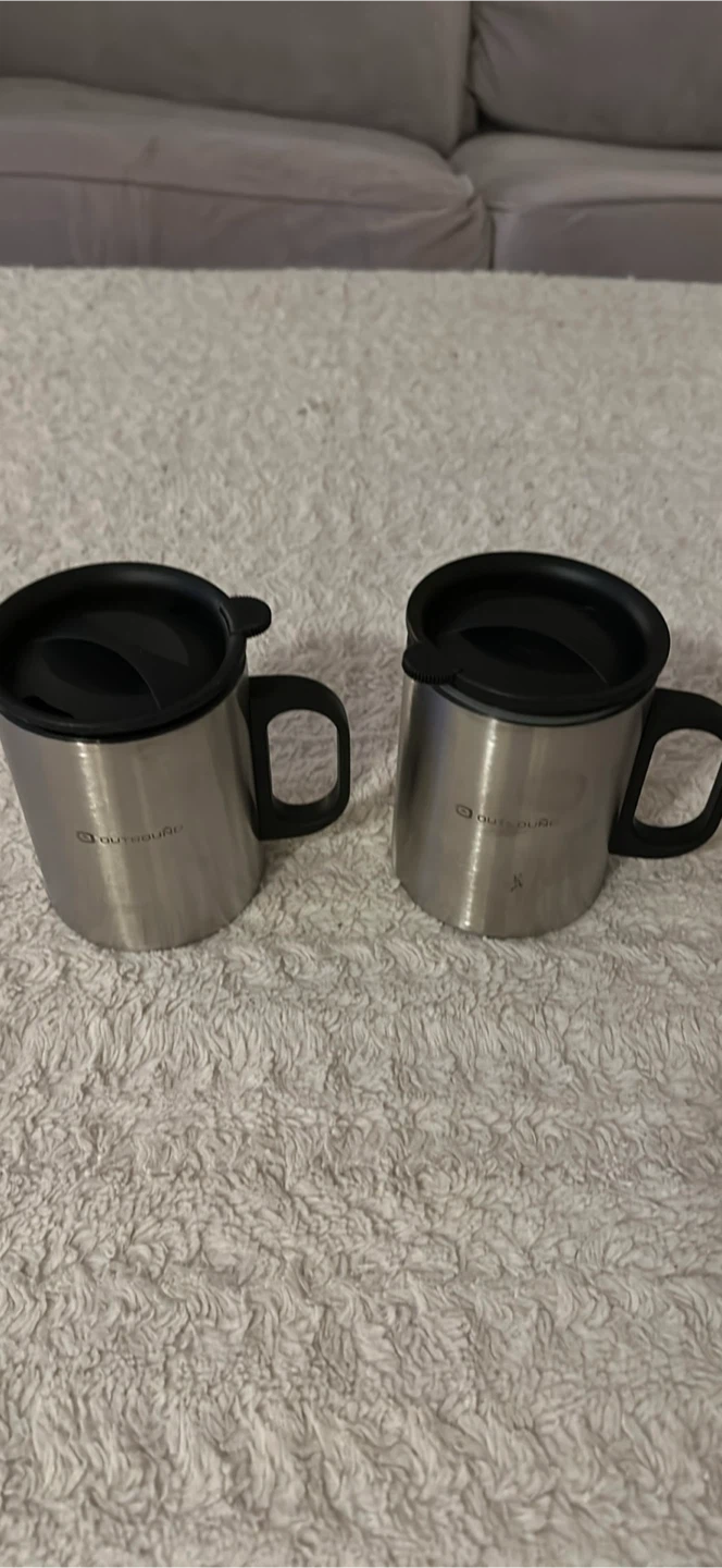 Outbound Stainless Steel Mugs with Lids (Set of 2)