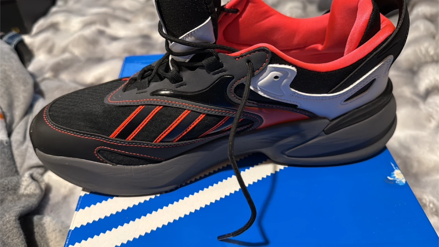 Adidas Ozmorphis Men's Running Shoes Size 12 Black Red - photo 3